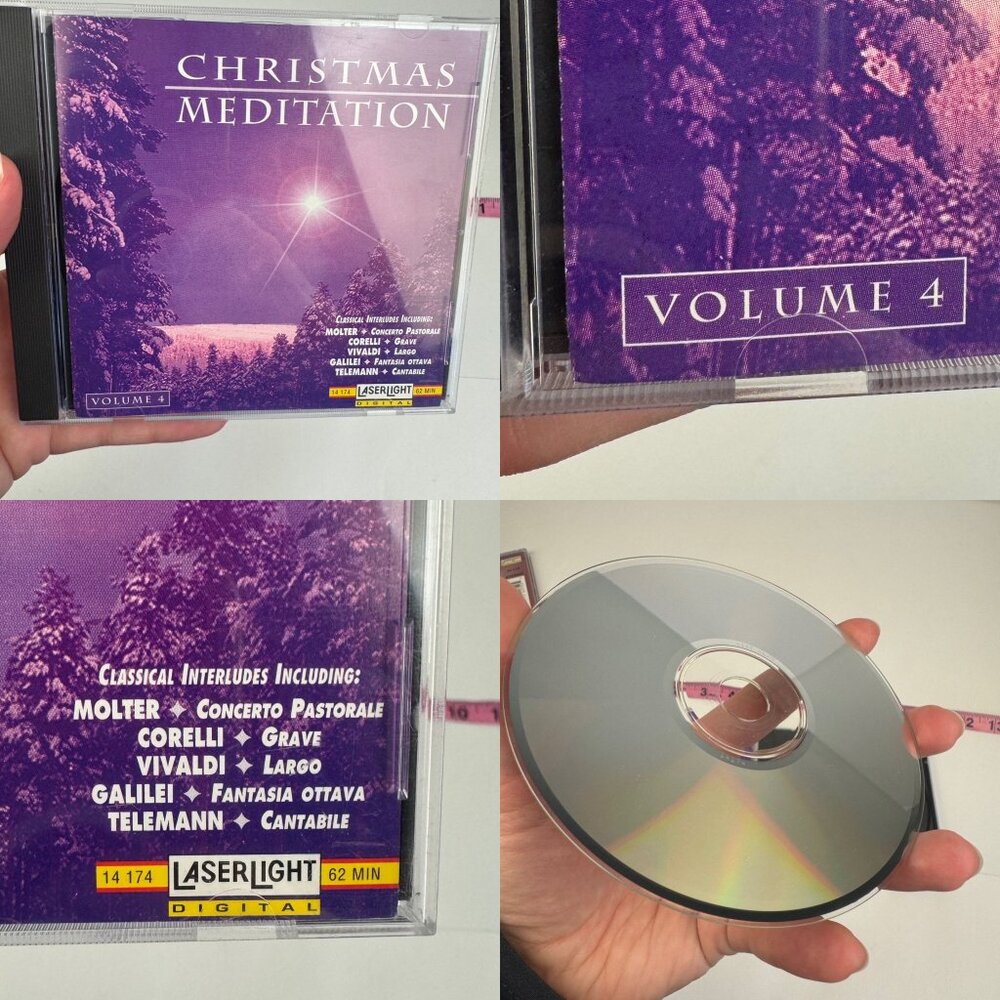 Vtg 1995 Christmas Meditation Volume 4 and‎ 5 Holiday Music CD Made in USA - Picture 6 of 11